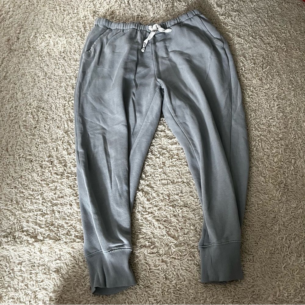aerie light grey joggers size large